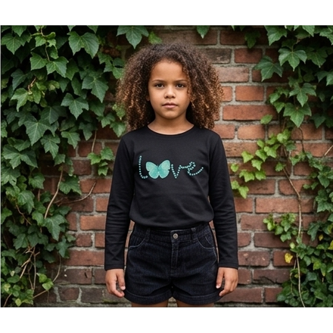 Girls Full Sleeve Cotton Graphic T-Shirt - Image 2