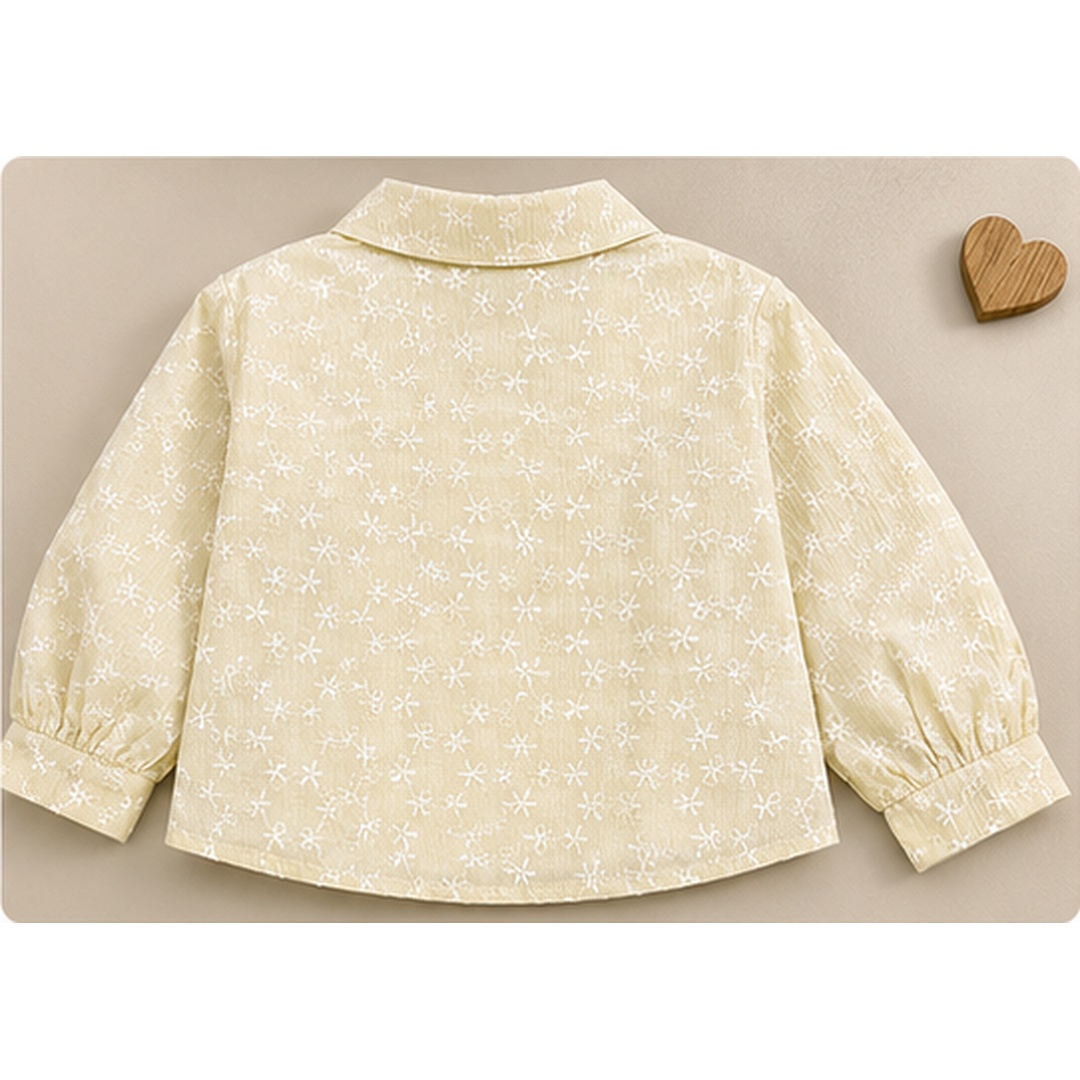 Girls 3-Piece Floral Embroidered Shirt, Tee & Skirt Set - Image 6