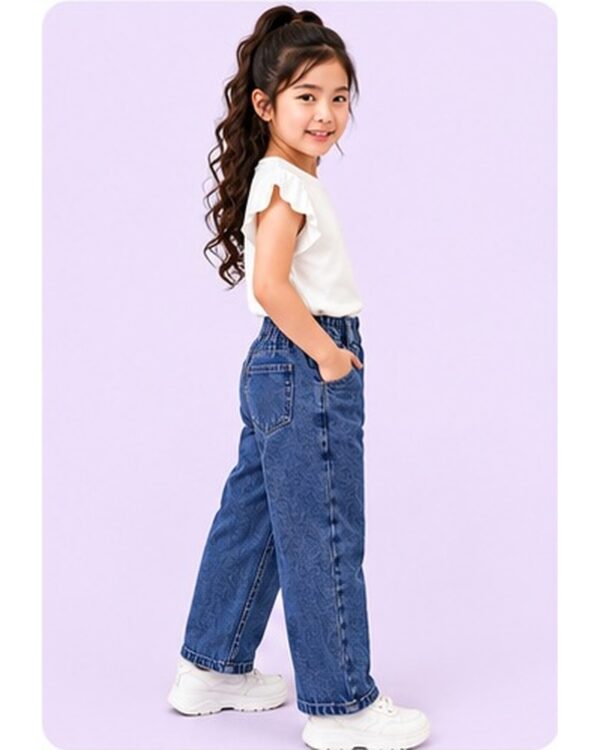 Girls Wide Leg Denim Jeans