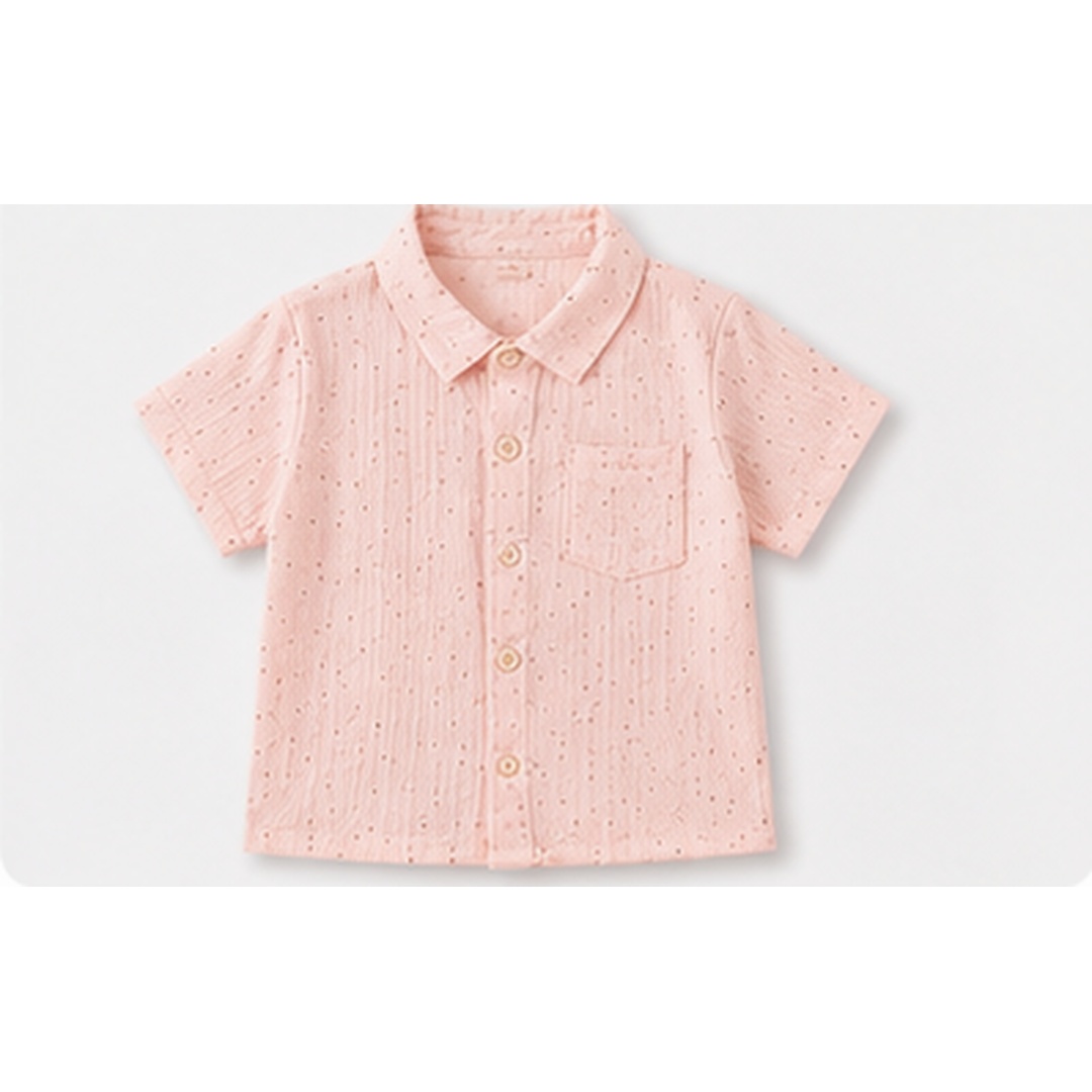 Girls Premium Peach Cotton 3-Piece Co-ord Set - Image 4