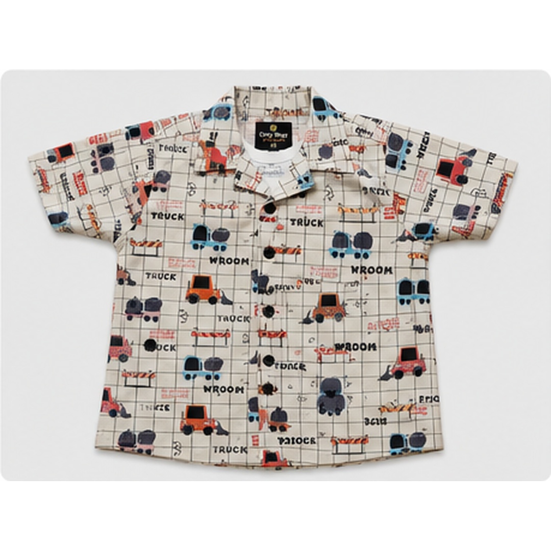 Boys Truck Print Premium 3-Piece Cotton Co-ord Set - Image 5