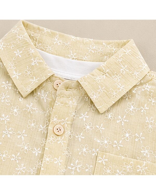 Girls 3-Piece Floral Embroidered Shirt, Tee & Skirt Set