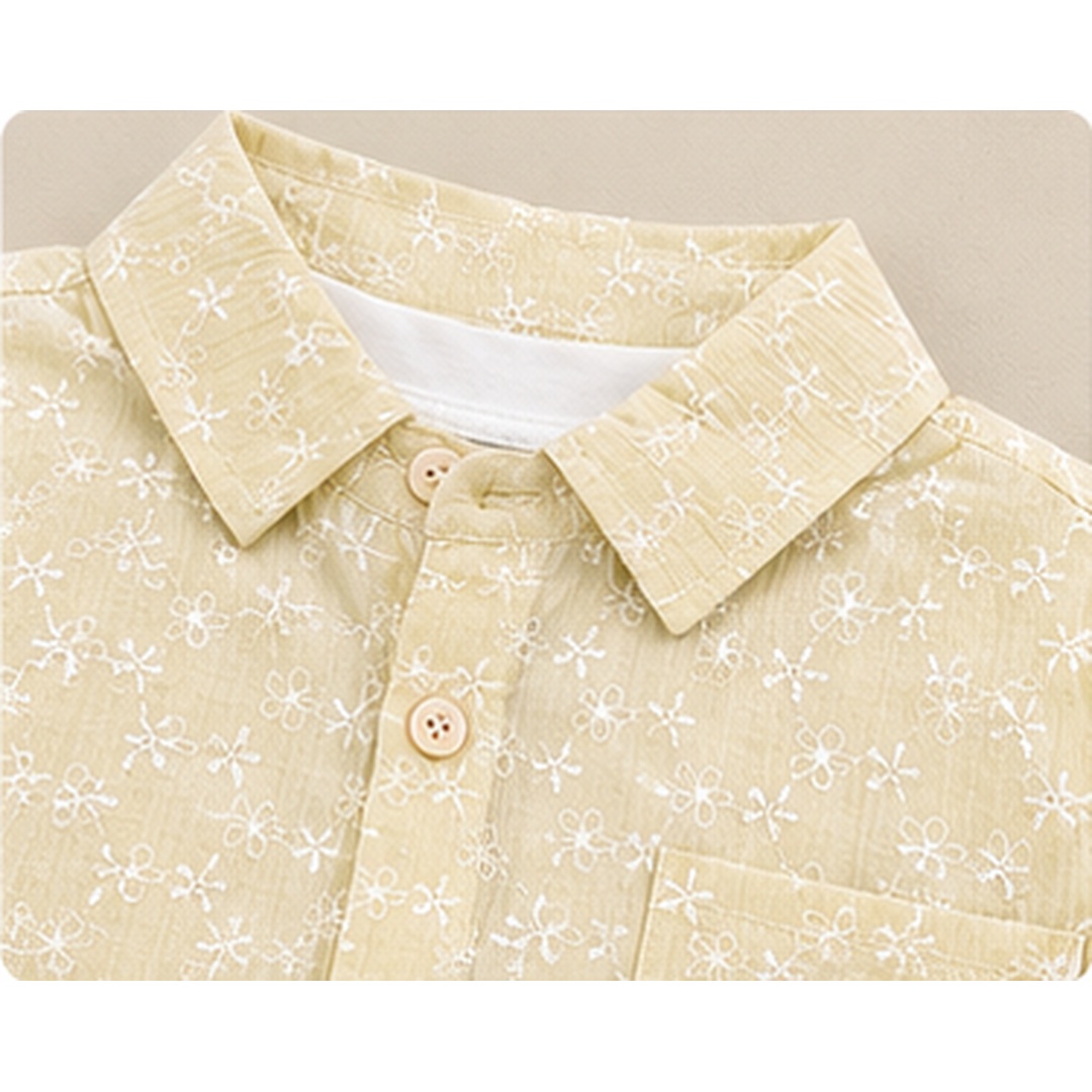 Girls 3-Piece Floral Embroidered Shirt, Tee & Skirt Set - Image 2