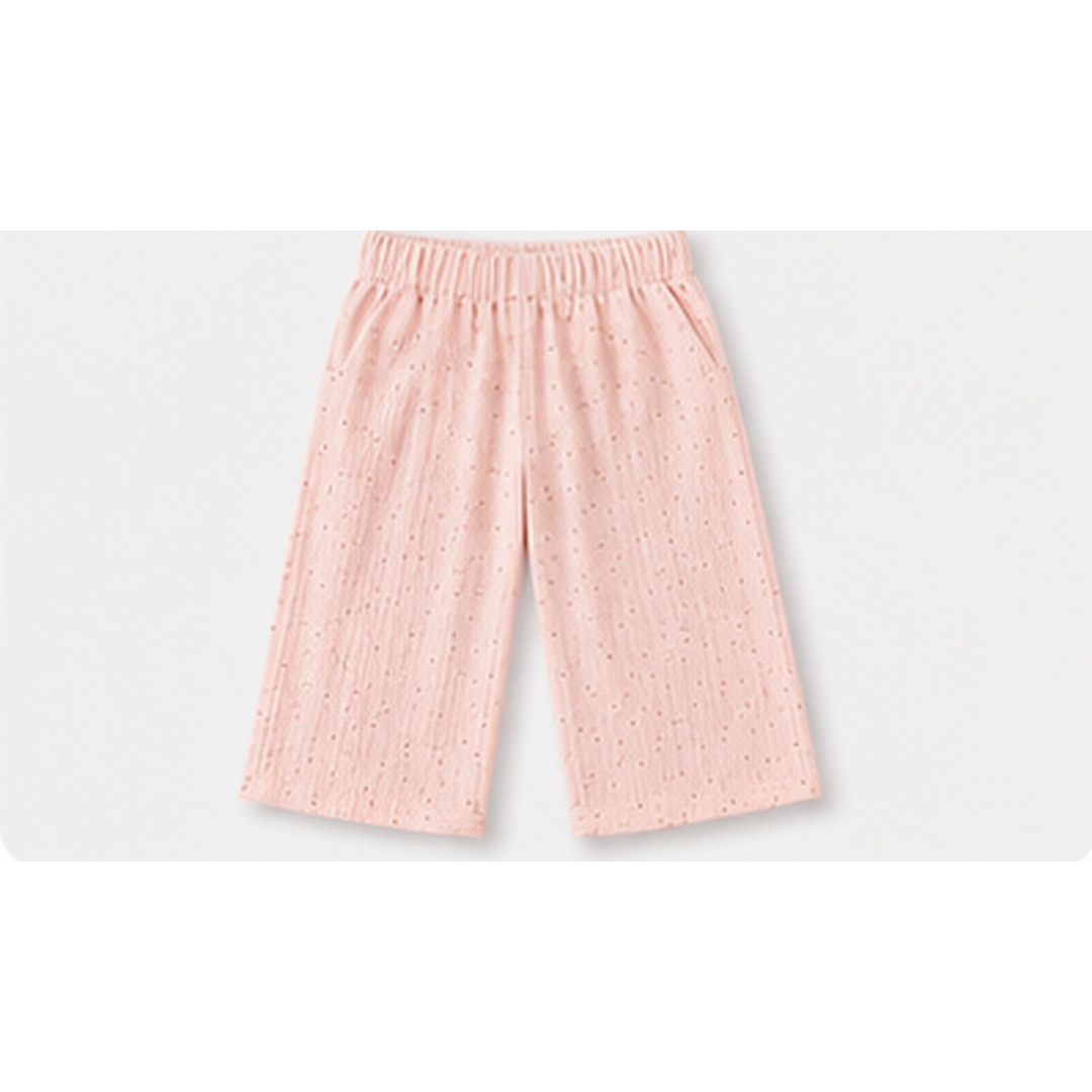 Girls Premium Peach Cotton 3-Piece Co-ord Set - Image 5
