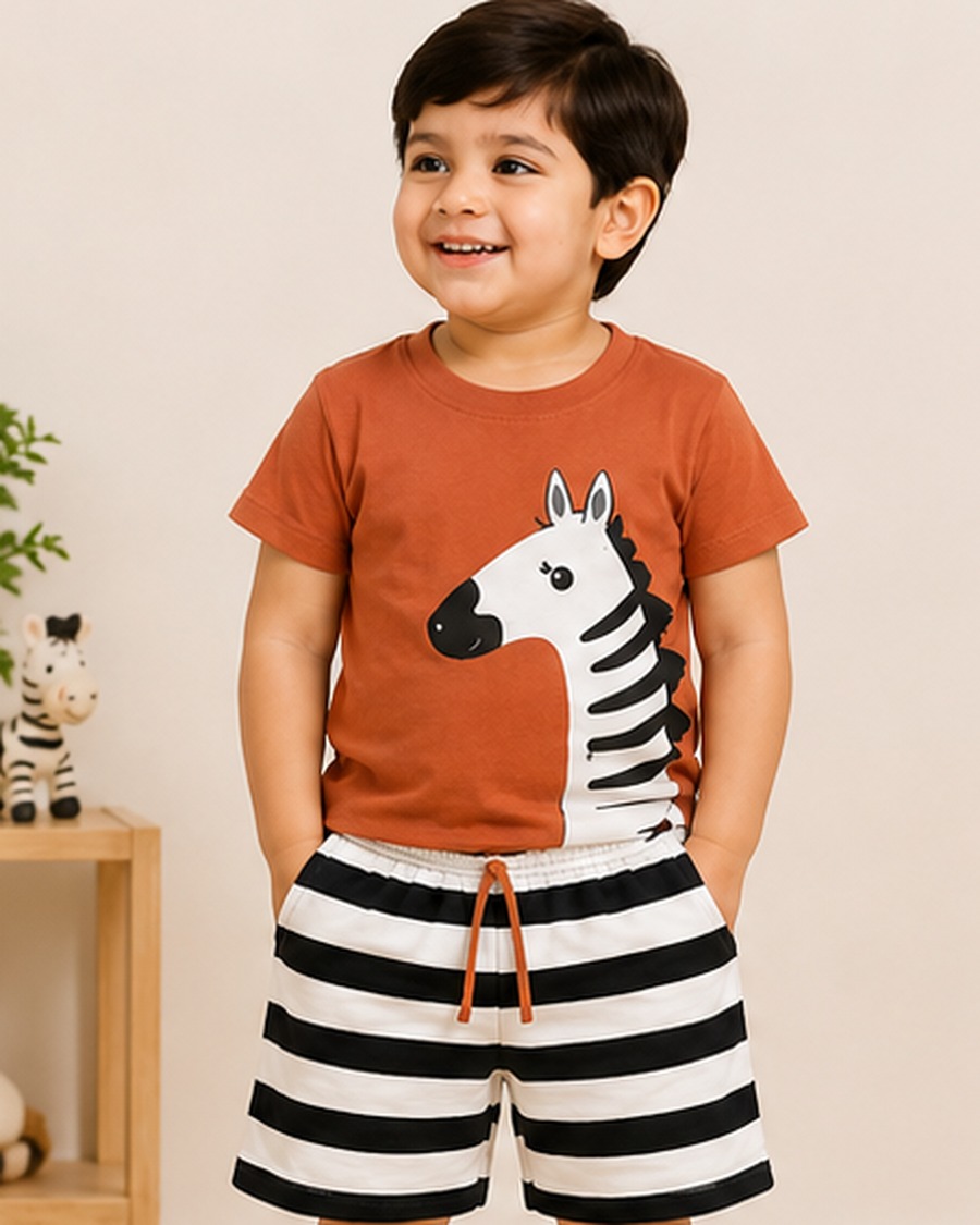 Zebra Print Kids Summer Co-ord Set